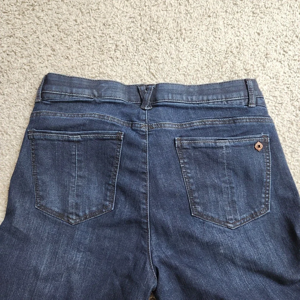 Democracy Absolution Jeans Dark Wash Distressed Stretch Denim Pants Size 10 - Picture 4 of 14